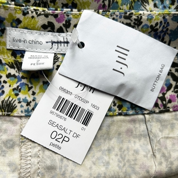 J. Jill Stretch Cotton Skirt Seasalt DF Floral Print Generous Sizing - Picture 10 of 13